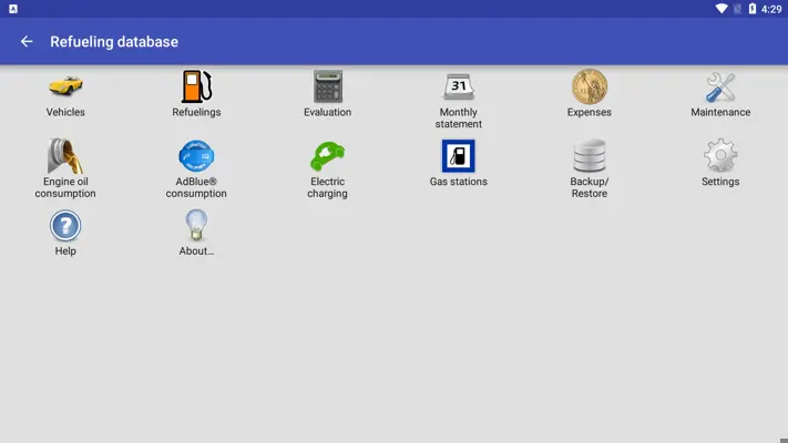Refuelling database android App screenshot 6